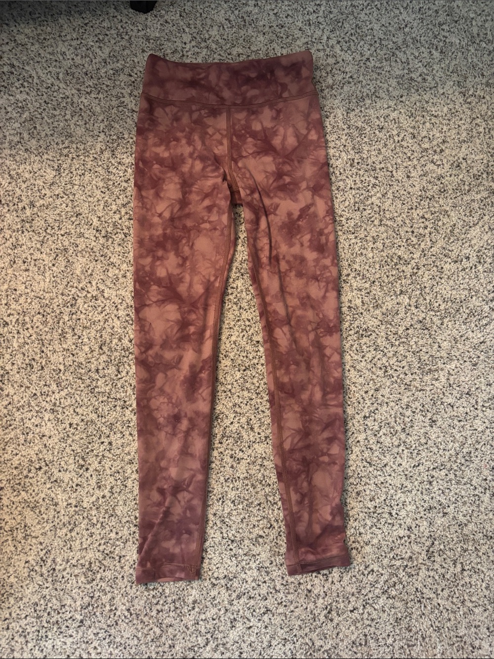 Athleta Girl 8-10 Mauve Tie-Dye Chit Chat Leggings